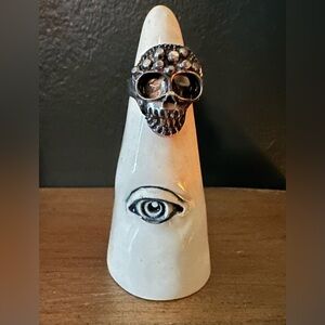 Rhinestone Skull Ring